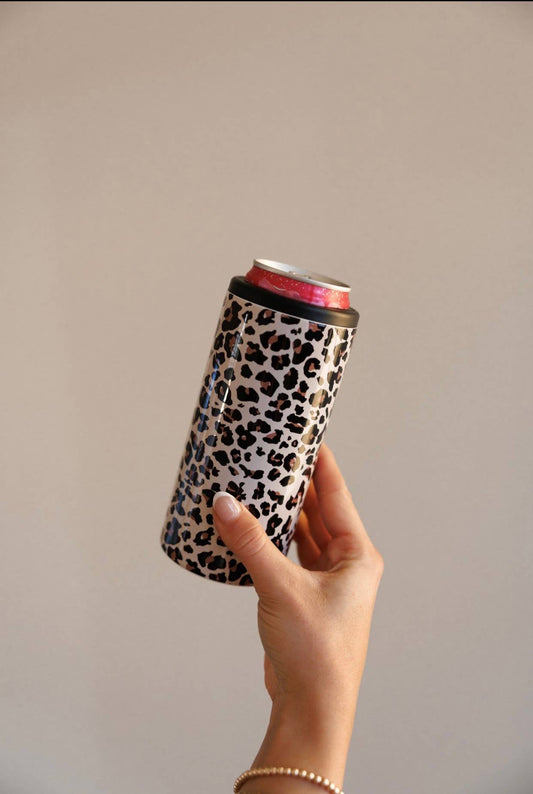 Leopard Print Can Cooler